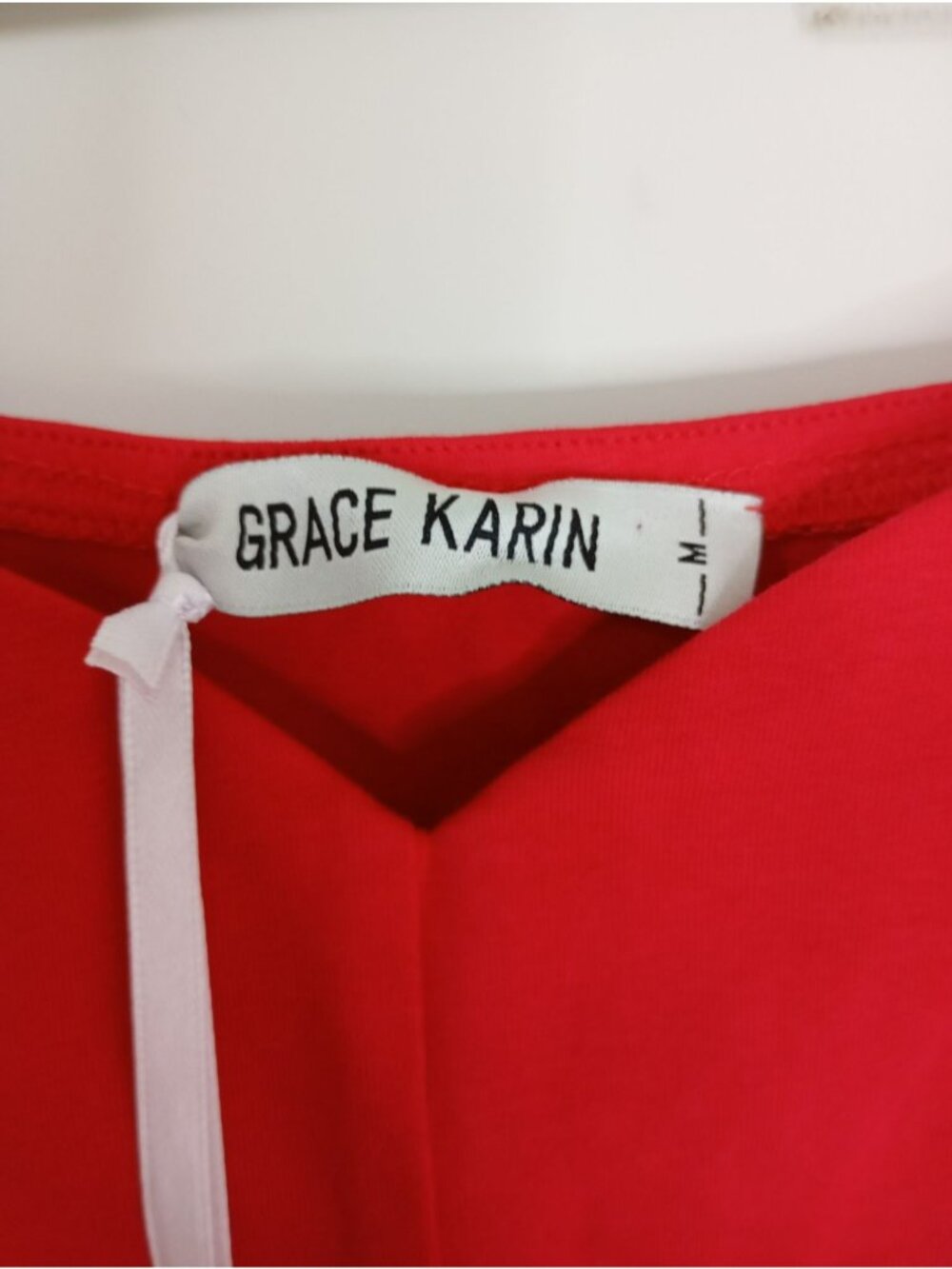 NWT Grace Karin Womens Red Long-Sleeve Square Neck Blouse Size M - Picture 3 of 11
